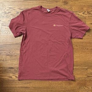 Fayettechill Men's Kayak Design Burgundy Short Sleeve Tee size M